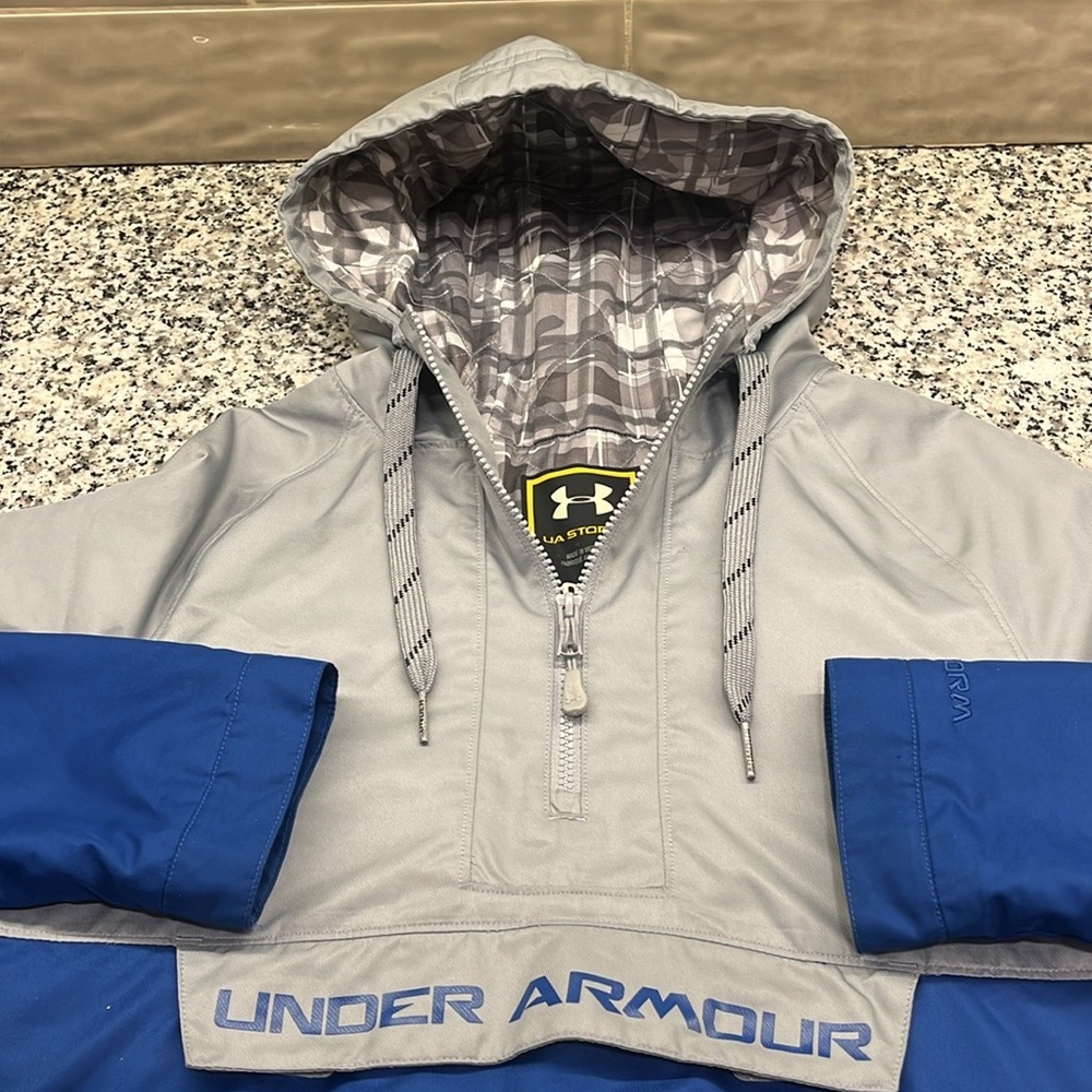 Under Armour Storm Hooded 1/4 Zip Lined Jacket- Size Small - Picture 3 of 10